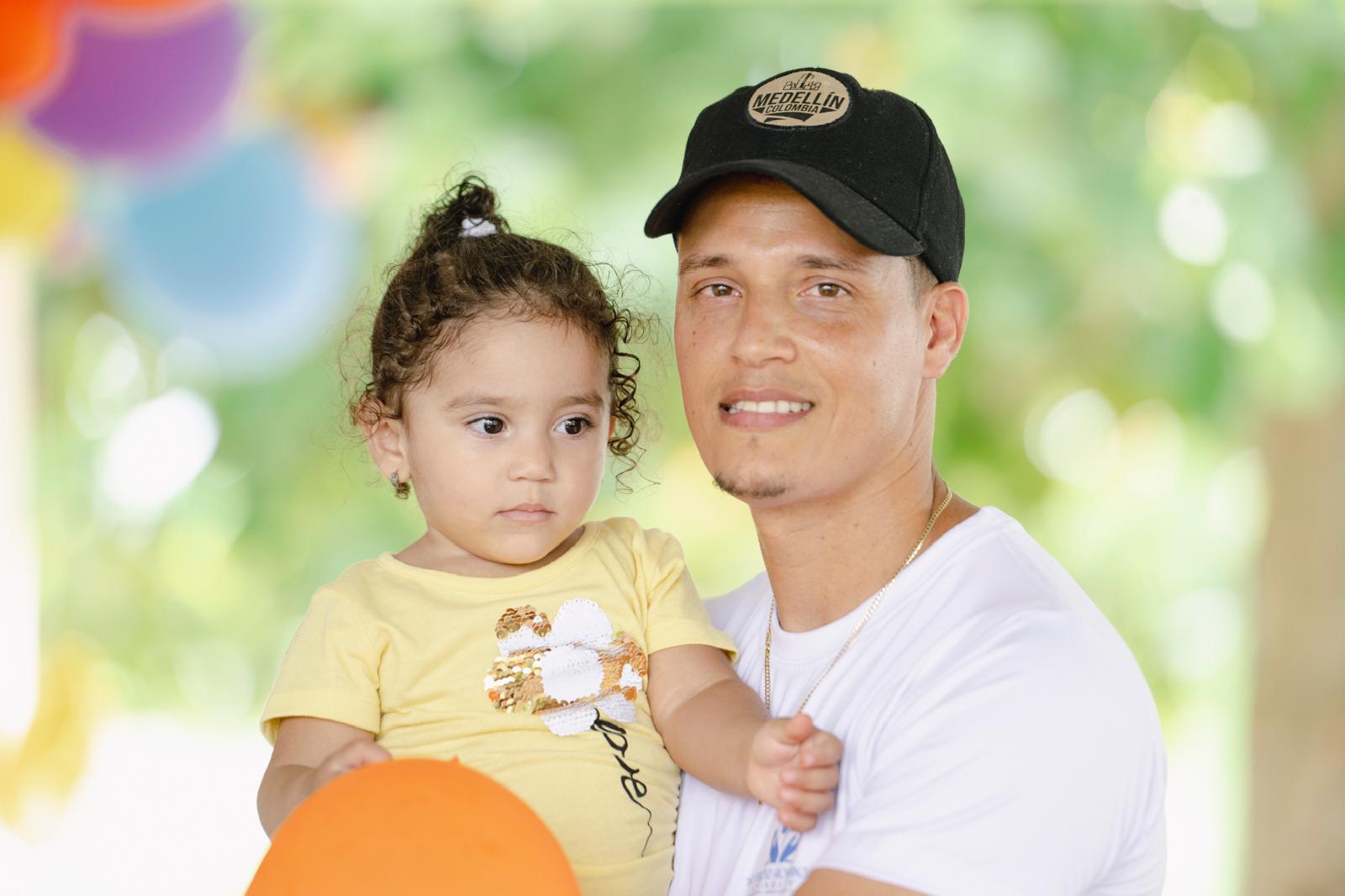 Father and daughter at event