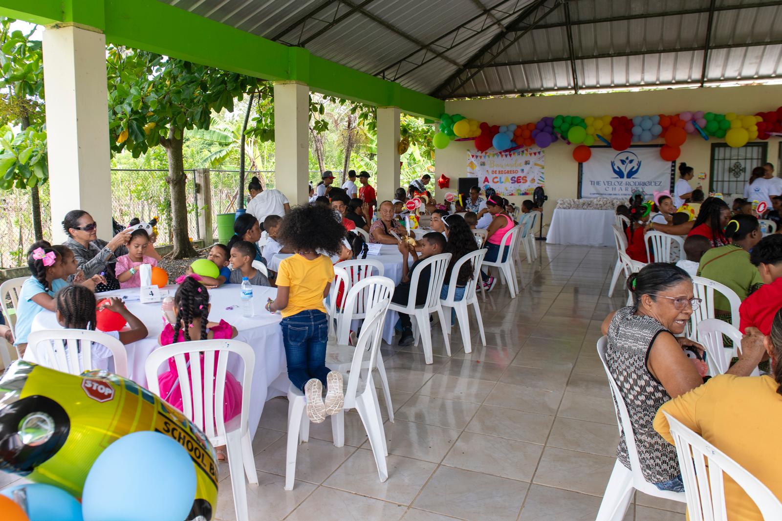 Community gathering at a VelRod Charity event in the Dominican Republic